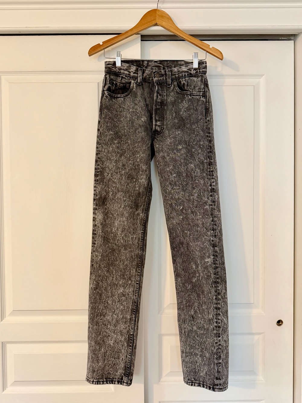 Vintage Levi’s 501 Acid-Wash Straight-Leg Jeans
